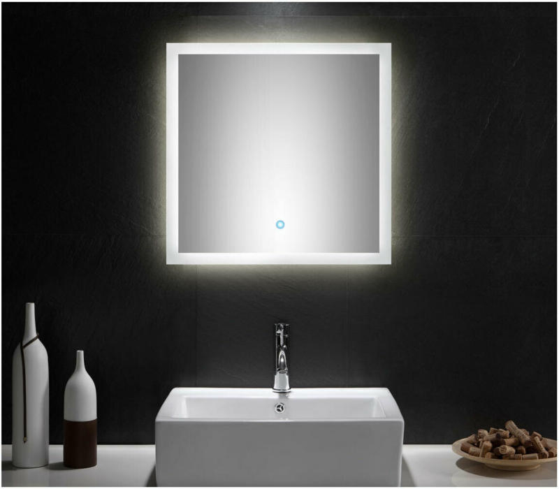 LED-Spiegel, 60x60 cm, mit Touch Bedienung 60x60 cm