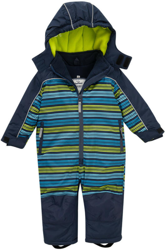Baby Schneeoverall mit bunten Ringeln (Nur online)