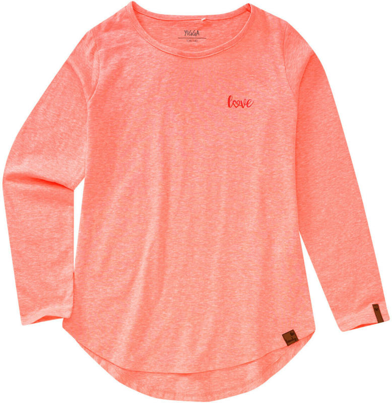 Mädchen Langarmshirt mit Lederimitatdetails (Nur online)