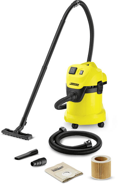 KÄRCHER 1.629-885.0 WD 3 P Extension, Nass-/Trockensauger, Gelb/Schwarz