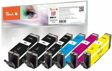 Peach Spar Pack Plus Tintenpatronen kompatibel zu Canon PGI-580, CLI-581