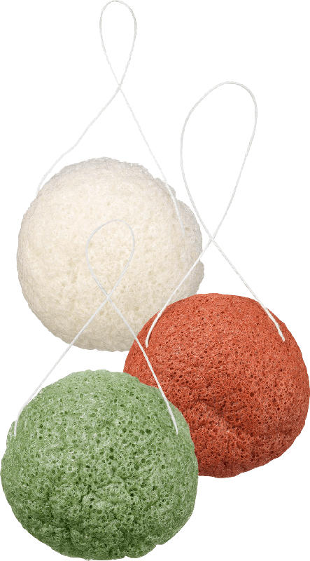 ebelin Konjac Gesichtsreinigungs-Schwamm grüner Tee / Rotalge / Kollagen