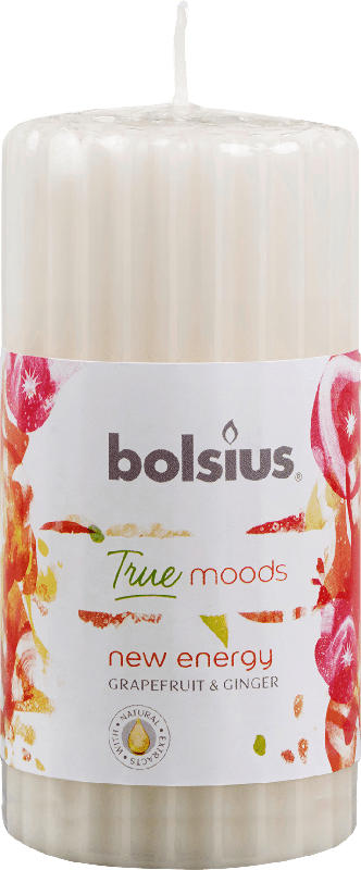Bolsius Stumpenkerze new energy grapefruit & ginger