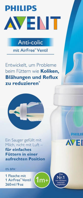 Philips AVENT Babyflasche Anti-colic mit Silikonsauger, 260ml