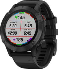 GARMIN fēnix 6 Pro - GPS-Multisport-Smartwatch (Breite: 22 mm, Silikon, Schwarz)