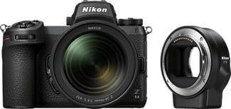 NIKON Z 6II Body + NIKKOR Z 24-70mm f/4 S + Adaptateur pour monture FTZ - Appareil photo à objectif interchangeable (Résolution photo effective: 24.5 MP) Noir