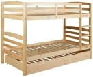 Lit à étage HARRY IV 90x200cm bois naturel