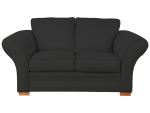 2er Sofa LONDON 2 Stoff schwarz