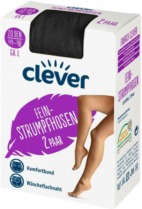 Clever Feinstrumpfhosen Schwarz Gr. L