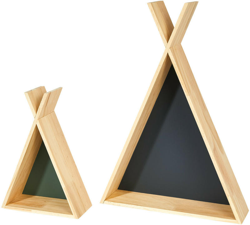 2 Wandregale in Tipi-Optik (Nur online)