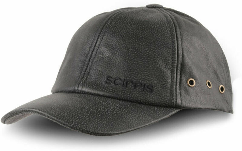 Ledermütze, schwarz, Einheitsgröße