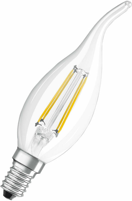 LED-Leuchtmittel-Kerze „Windstoß“, E14, warmweiß