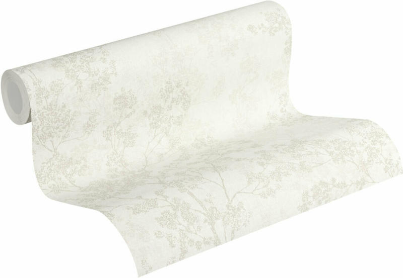 Vliestapete „New Walls“, 10,5x0,53 m, Äste creme/taupe