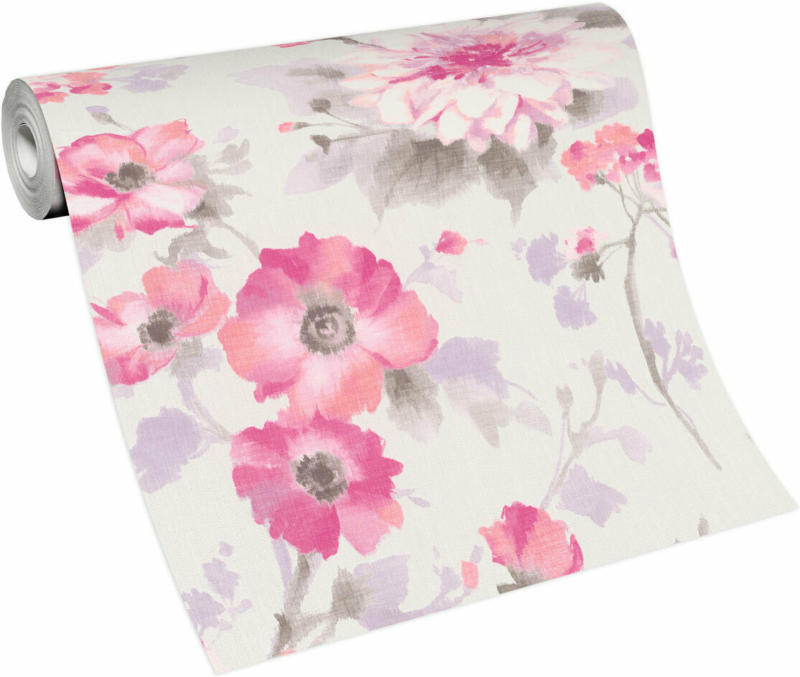 Vliestapete „GMK“, 10,5x0,53 m, Blume pink