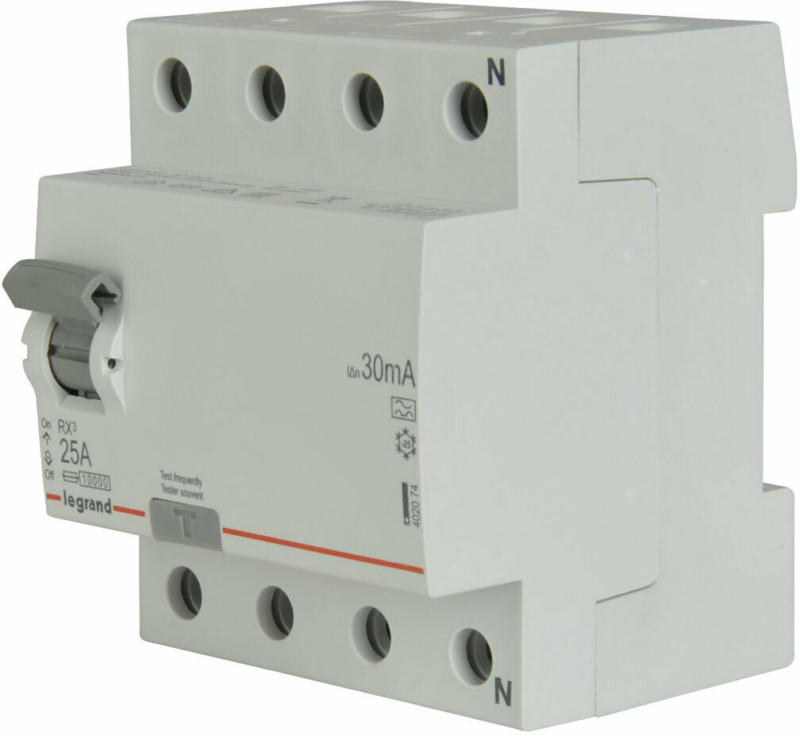 Fehlerstrom-Schutzschalter, 4-Polig, 25A, 30mA