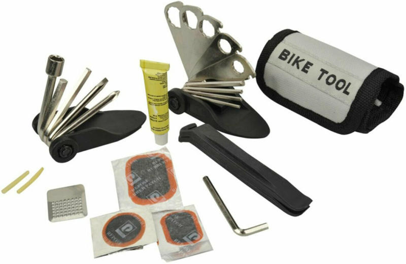 Faltwerkzeug-Set, Tasche & Flickzeug, 33-teilig