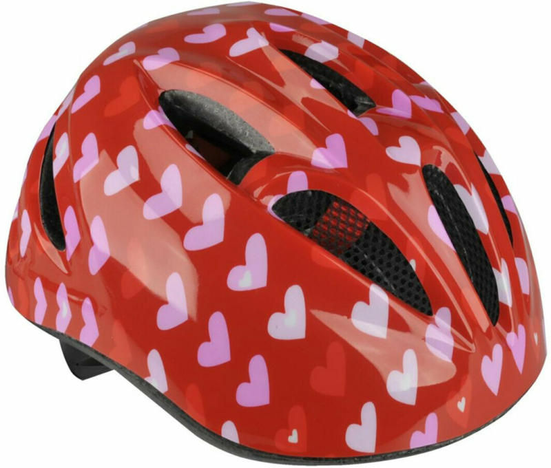 Kinder-Fahrradhelm „Herz“, rot, Gr.XS/S