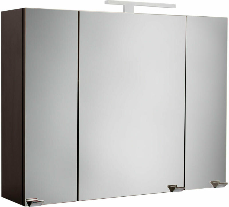 Spiegelschrank „Homeline“ 90 cm, schwarz, mit LED Lampe 90 cm | schwarz