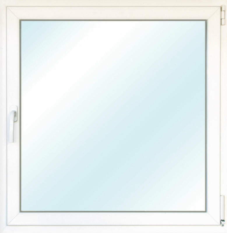 Wärmeschutz-Fenster „76/3“, 100x100 cm, weiß, Anschlag rechts