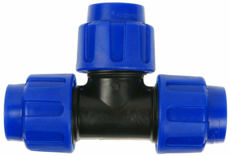 T-Stück „PP“ 25 mm, für HDPE DVGW