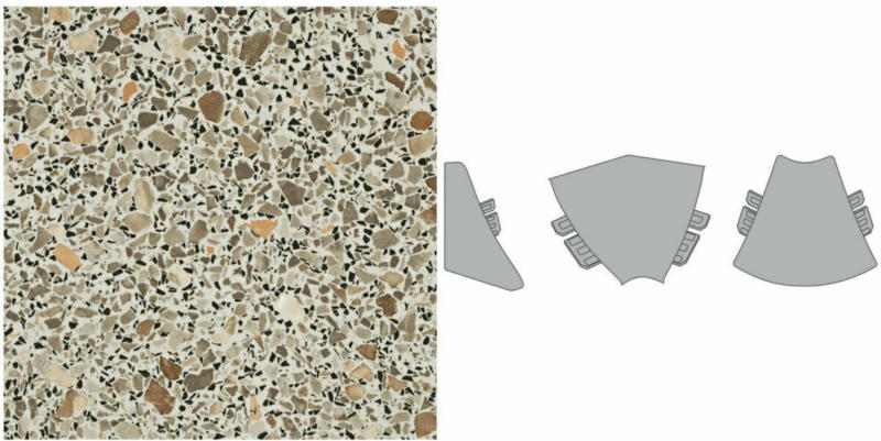 Plus Abschlußkappen „mosaik carmin“