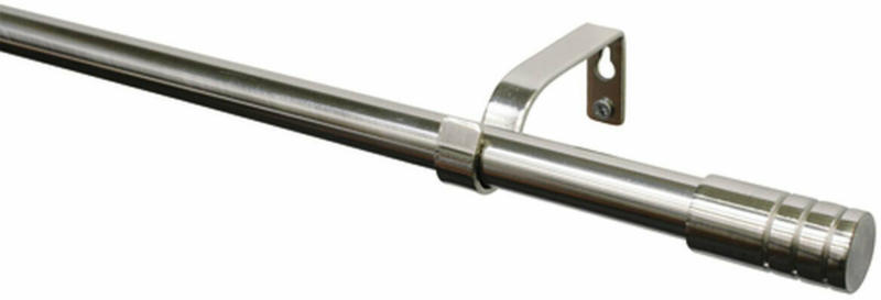 Gardinenstange Zylinder Ø16/19 mm, 190-340 cm, Edelstahl-optik