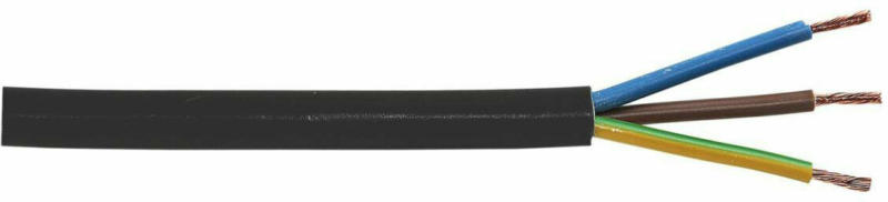 Schlauchleitung „H05VV-F“, 3G 1,5, schwarz, 20 m