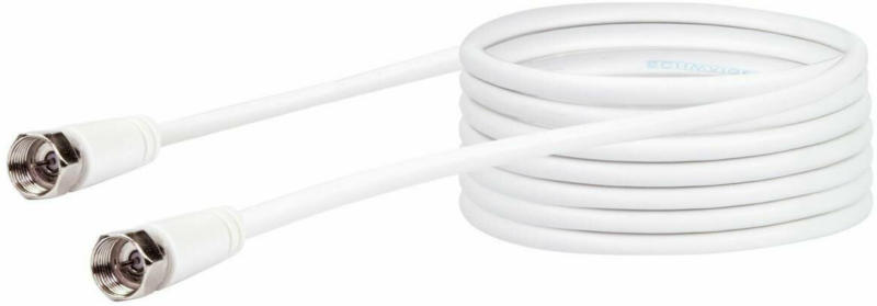 SAT-Antennenkabel, 90 dB, 10 m weiß, mit F-Stecker & F-Stecker 10