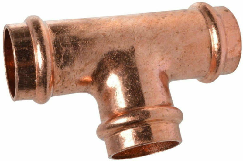 T-Stück, Pressfiting für Kupfer, 18 mm, V-Kontur, 1 Stück 18 mm | 1