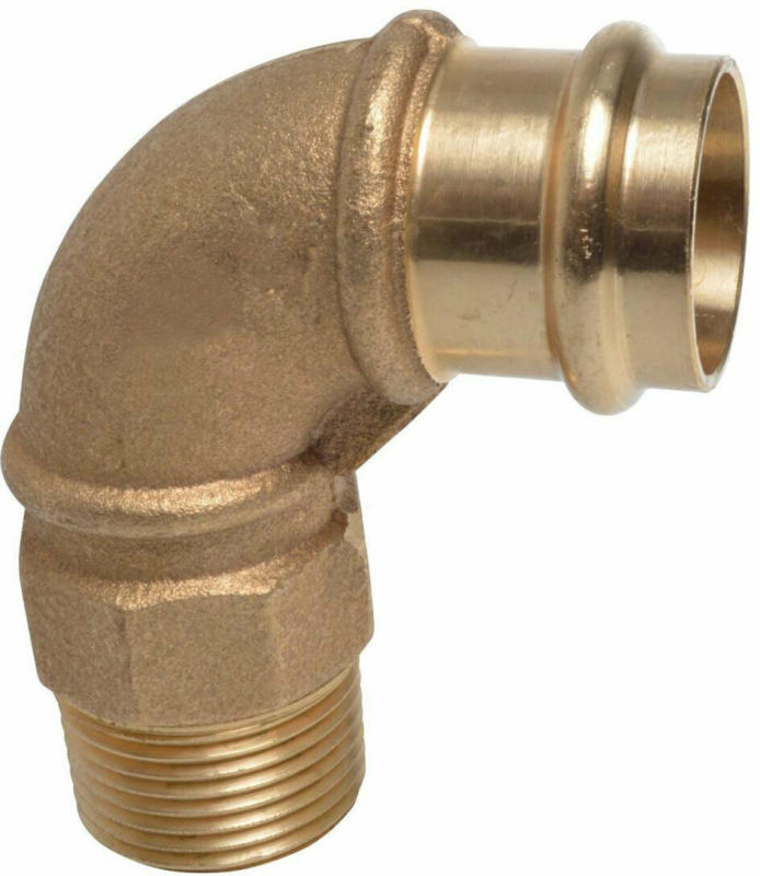 Übergangswinkel, Pressfitting für Kupfer,18 mmx3/4AG, C-Kontur 18 mm | 3/4