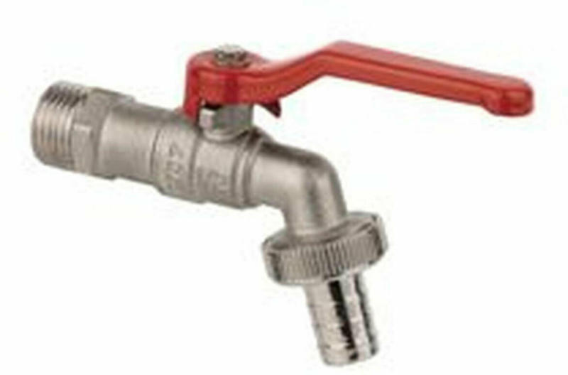 Kugel-Auslaufhahn 1/2" AG x 1/2", matt verchromt