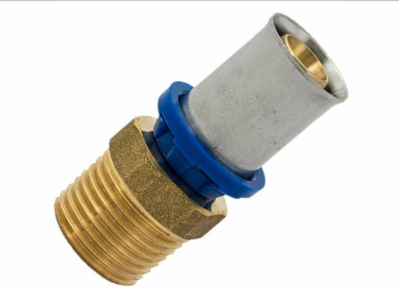 Übergangsstück, Pressfitting für Mehrschicht-Verbundrohr, 26 mmx3/4AG 26x3/4 mm