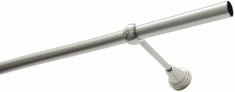 Gardinenstange „Ally“ 1-Lauf Ø19 mm, 160 cm, Edelstahl-optik