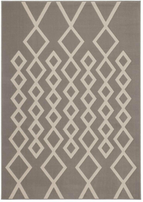 Kurzflorteppich „Lina 400“ Taupe/Elfenbein, 80x150cm 80x150 cm