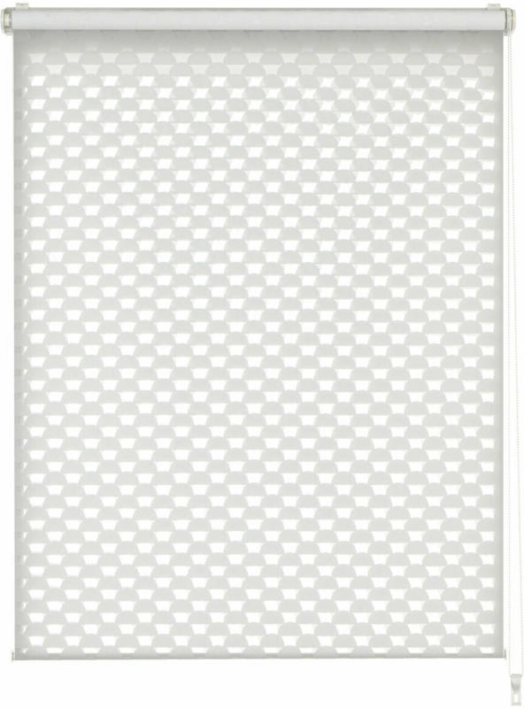 EASYFIX Doppelrollo „Cut-Out“, Kreis, ohne Bohren, weiß 75x150 cm