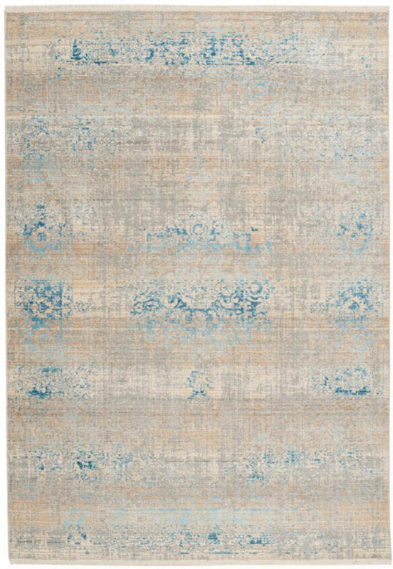 Fransenteppich „Baroque 300“, grau/türkis 200x290 cm