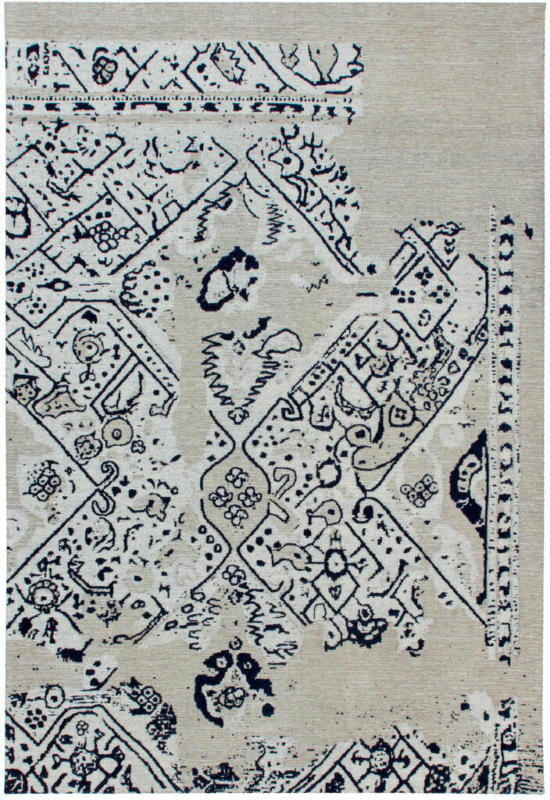Flachflorteppich „River 120“, grau/schwarz 200x280 cm