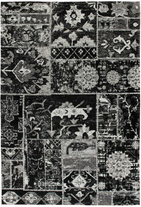 Flachflorteppich „River 150“, grau/schwarz 155x230 cm