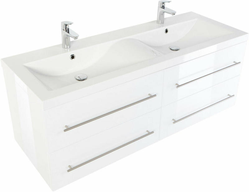 Badmöbel-Set „Aurelion XL“, weiß, 143,5x56,5x50,5 cm weiß