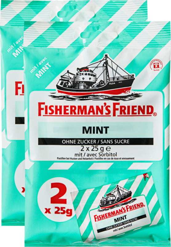 Fisherman’s Friend, Menthe, 2 x 2 x 25 g