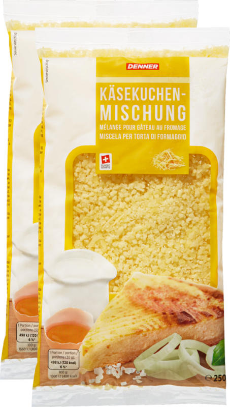 Denner Käsekuchenmischung, 2 x 250 g