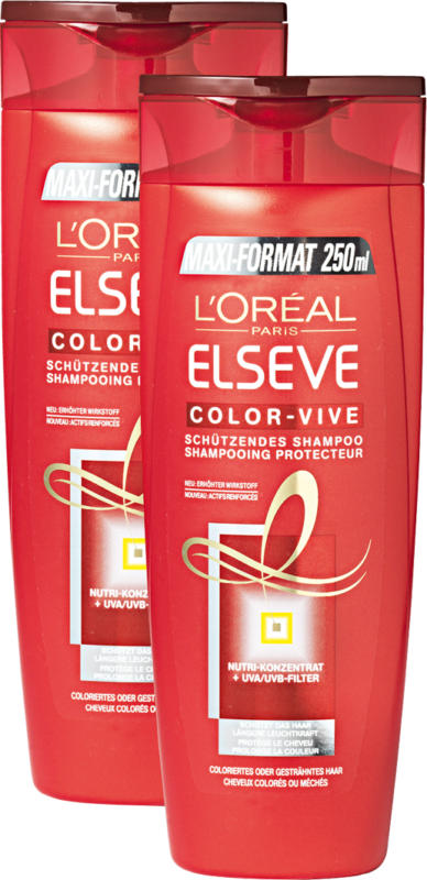 Shampoo Color-Vive L’Oréal Elsève, 2 x 250 ml