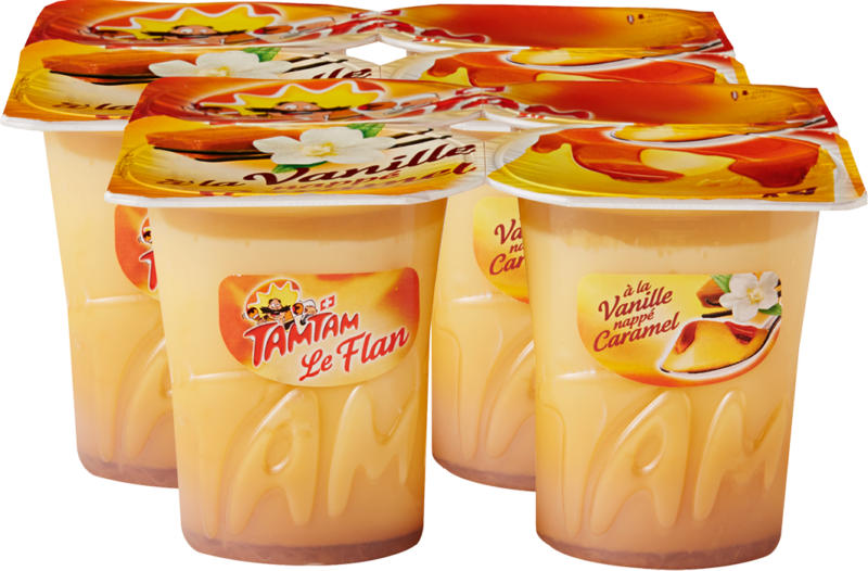 Flan Tam Tam, Vaniglia con salsa di caramello, 8 x 125 g