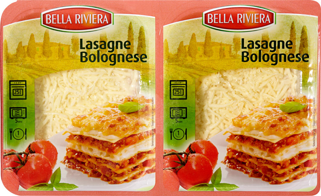 Profital - Lasagne Bolognese Bella Riviera, già pronte, 2 x 350 g CHF   anziché CHF  da Denner