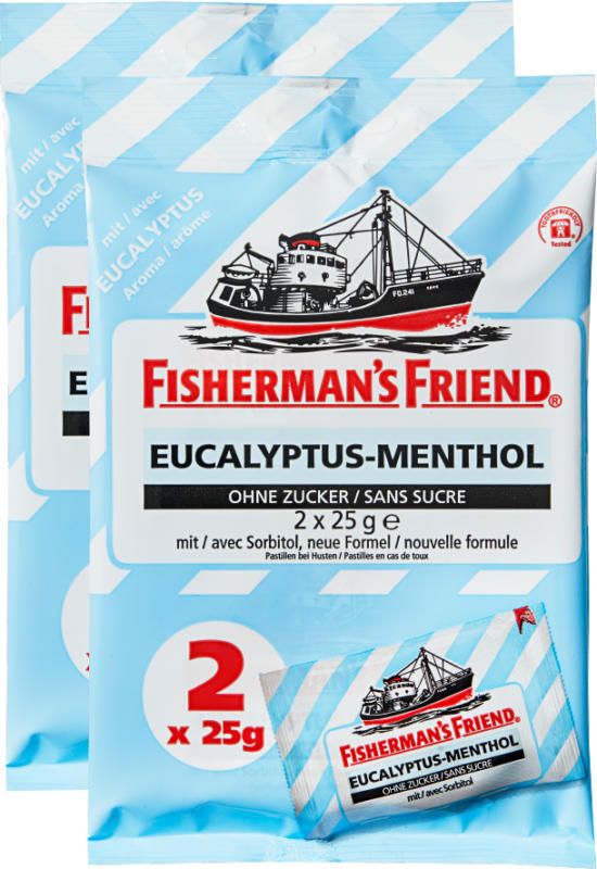 Fisherman’s Friend, Eucalyptus-Menthol, 2 x 2 x 25 g