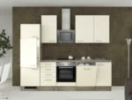 Möbelix Küchenzeile Eico mit Geräten 280 cm Magnolie/Eiche Dekor