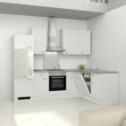 Küchenzeile Wito ohne Geräte 280 cm Weiß Modern