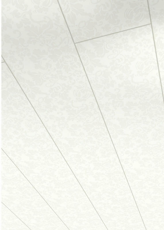 Paneel „Style“, Floral weiß, 1280x182x10 mm
