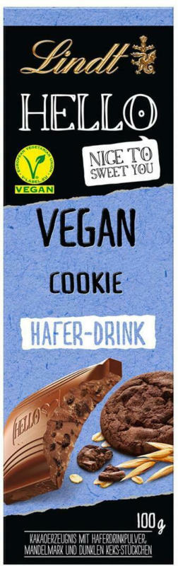 Lindt Hello Schokolade Cookie Vegan