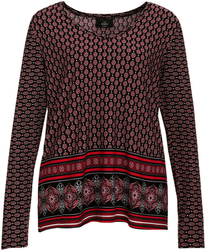 Damen Langarmshirt mit Allover-Muster (Nur online)